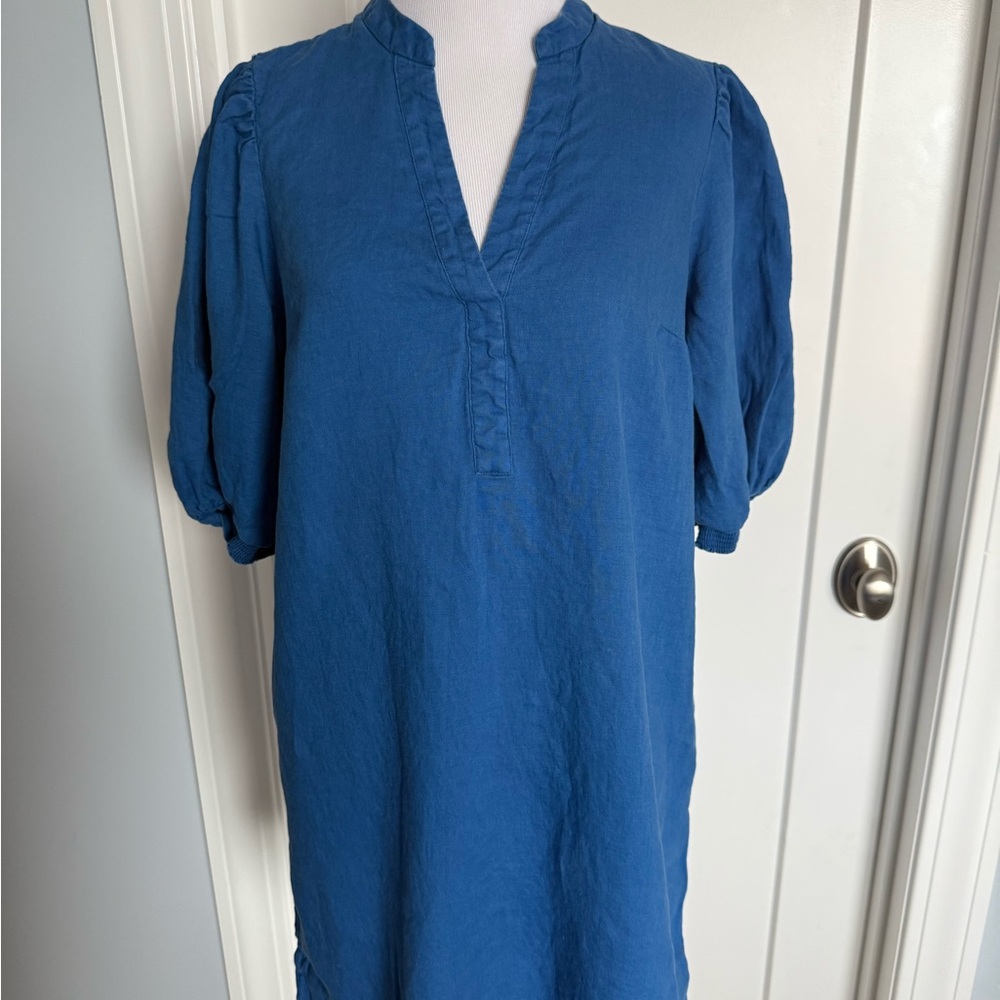 Lilly Pulitzer Blue Puff Sleeve Tunic Dress